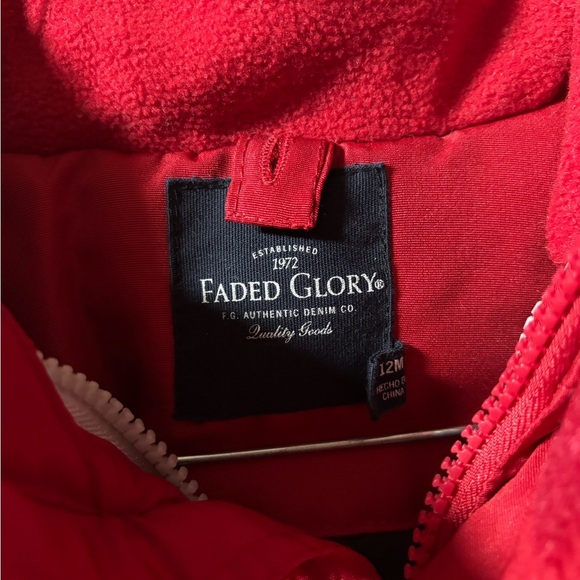 Faded glory boys coat size 12 months has hood and pockets - Picture 4 of 5